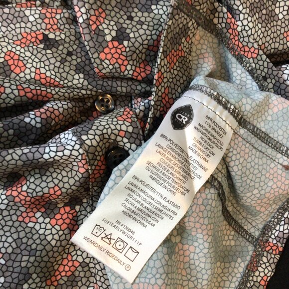 Club Ride Geometric Print Button Down Long Sleeve Collared Shirt - Picture 2 of 8